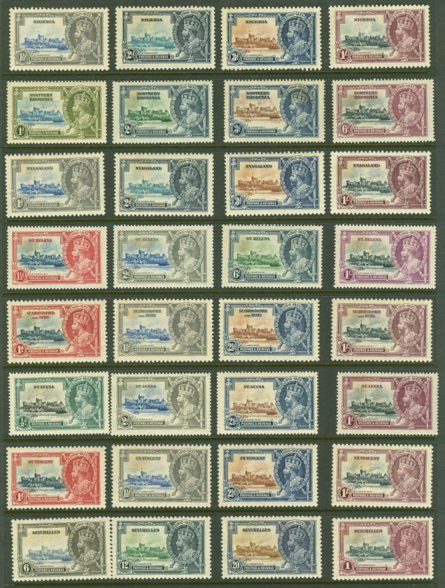 British 1935 SILVER JUBILEE Coll 40 SETS, MNH US$1080  