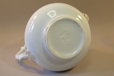 Antique Haviland Limoges Teapot Sugar Bowl White Gold  