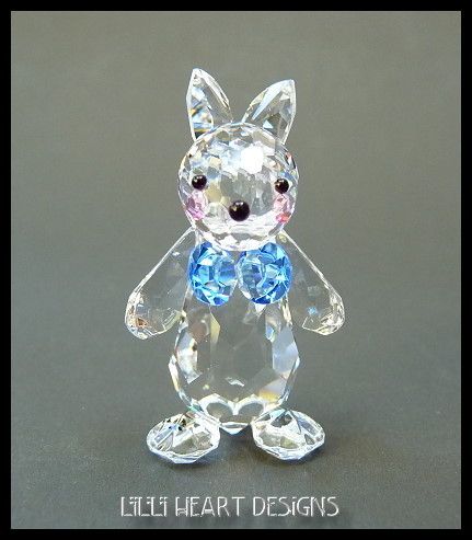 BUNNY RABBIT IN A BOW TIE MADE FROM SWAROVSKI CRYSTAL RETIRED  