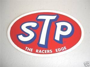 VINTAGE STP RACING STICKER DECAL  