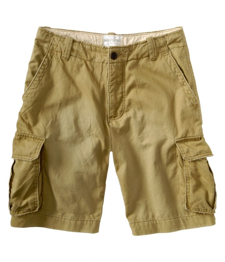 aeropostale mens basic solid cargo shorts  