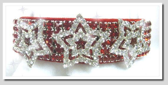 MOVIE STAR SPARKLE~ Rhinestone Dog Collar 1XL #459  