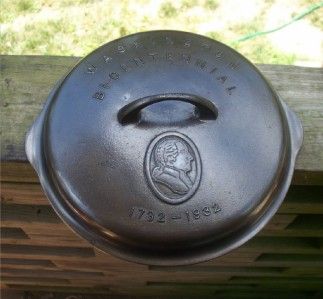 Griswold Erie Cast Iron Washington Bi Centennial 8 Skillet Cover Lid 