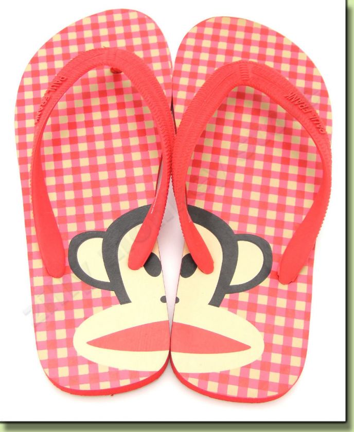 Paul Frank Julius Checkers Flip Flops Flats Shoe Sandal  