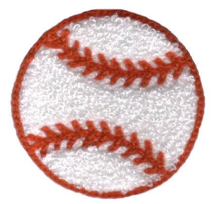 Chenille Baseball Embroidered Iron On Applique 670049  