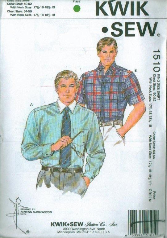 Kwik Sew Mens Clothes Sewing Pattern  