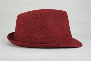   or womens classical simple fedora bucket cap Hat for man brick red