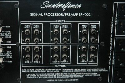 For auction, a Soundcraftsmen SP4002 Signal Processor Preamplifier 