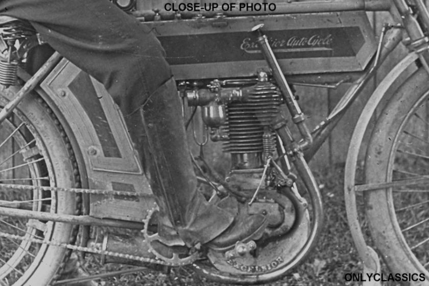 OLD EXCELSIOR AUTO CYCLE MOTORCYCLE PHOTO=HARLEY INDIAN  