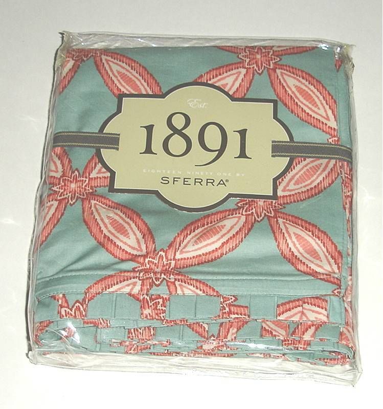 Sferra 1891 Rendezvous Standard Pillowcases Marine Pair New  