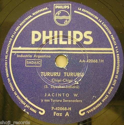 JACINTO W.& TURURU SERENADERS 78 JAPONESITA #42068  