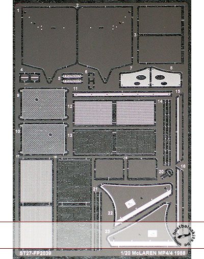 STUDIO 27 DETAIL TAMIYA 1/20 HONDA McLAREN MP4/4 SENNA  