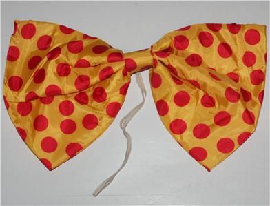 CLOWN Polka Dots LARGE BOWTIE NECKTIE Costume Accessory  