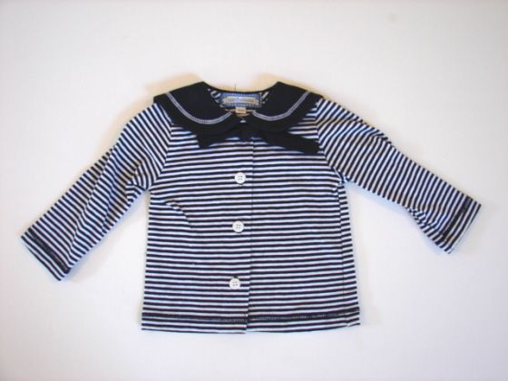 Cottontail Originals Navy & White Sailor Top Girls 3 Mo  