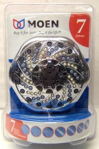 Moen Enliven Chrome 7 Settings 4 Diameter Showerhead Model 23018 New 