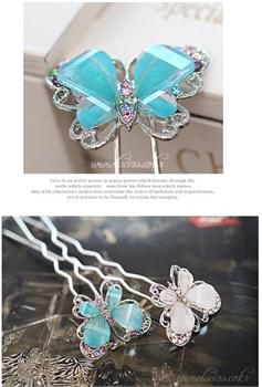 Fashion Cute Crystal Butterfly Hairpin Hair Accessories ts14 great 