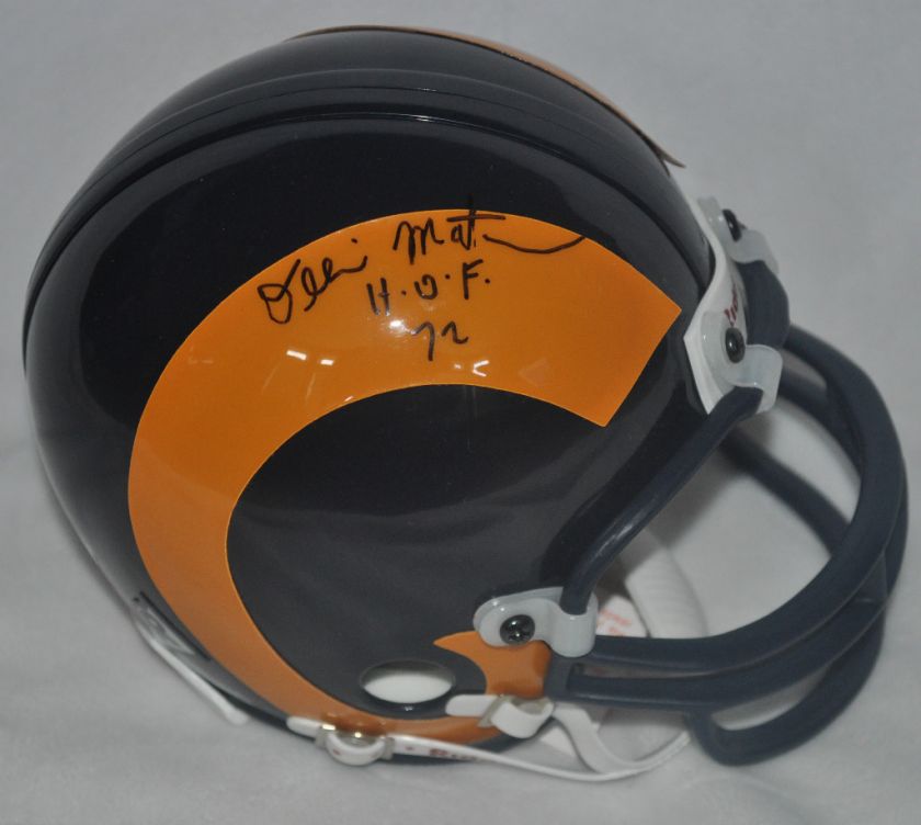   Matson Autographed Signed Los Angeles Rams Mini Helmet PSA DNA HOF