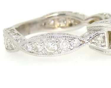 56 Ct Vintage Genuine Round Cut Diamond Engagement Ring 14k White 