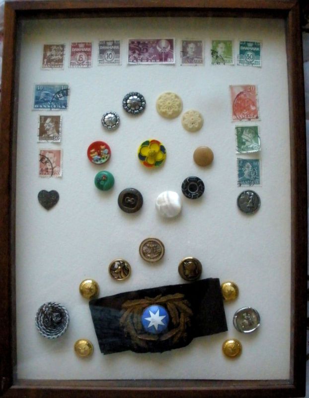 Denmark buttons mixed militaria stamps epaulet Danish  