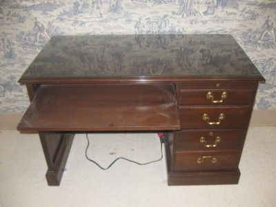 Ethan Allen Georgian Court Solid Cherry Computer Desk 225 finish 