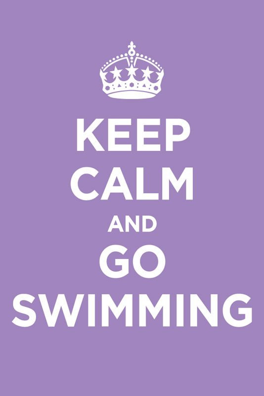 Vinyl sticker 2 (15x10cm) KEEP CALM AND GO SWIMMING LILAC WW2 WWII 