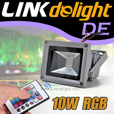 10W IP65 RGB 16 Color Waterproof LED Spotlight Flood Wall Wash Light 