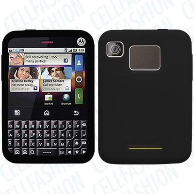 Black SKIN CASE For MOTOROLA T Mobile MB502 ME502 Charm  