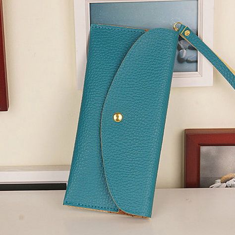 Fashion Lady Envelope Clutch Purse Handbag Tote Bag PU Leather Wallet 