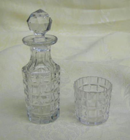 VICTORIAN SILVER PLATE&CUT GLASS BOTTLES CONDIMENT SET  