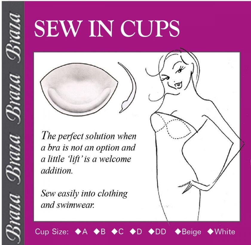 BRAZA BUILD YOUR OWN BRA SEW IN ENHANCEMENT CUPS  