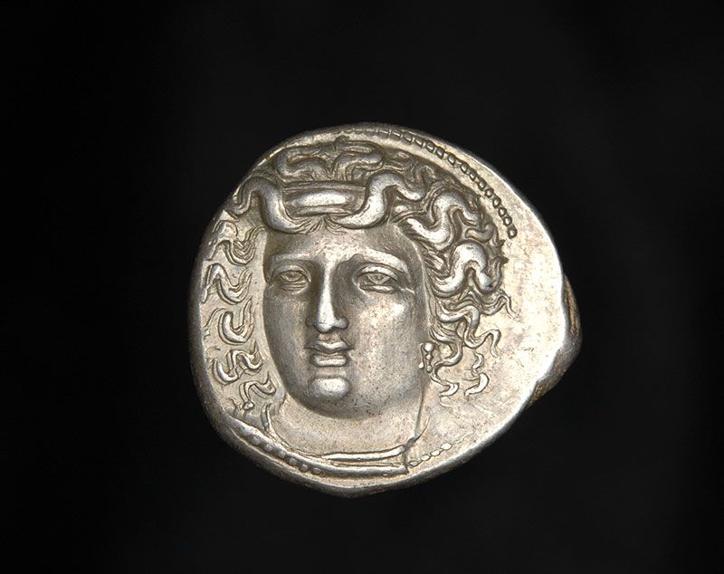 Stunning Ancient Greek Silver Larissa Drachm 350 B.C.  