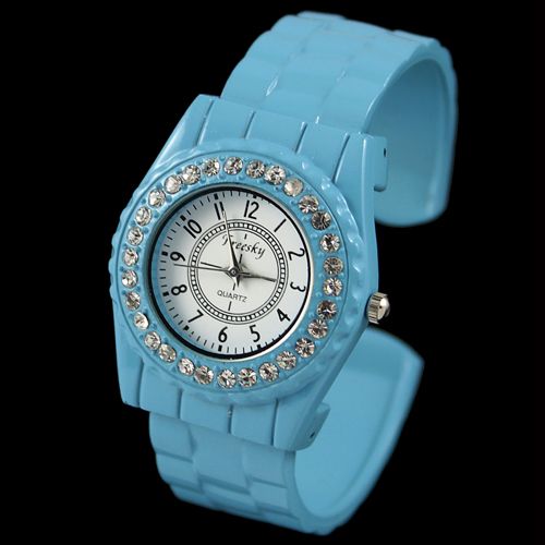   Face Stainless Steel Jelly Watch Girls Lady Bracelet Wrist Watch WJY