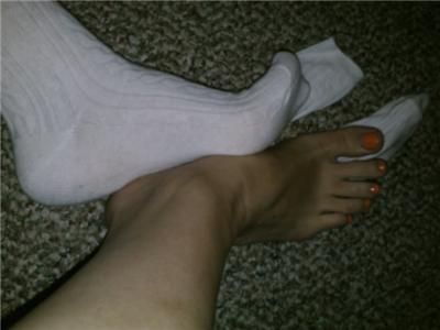 Well Worn Used Knee Highs Womens Socks  