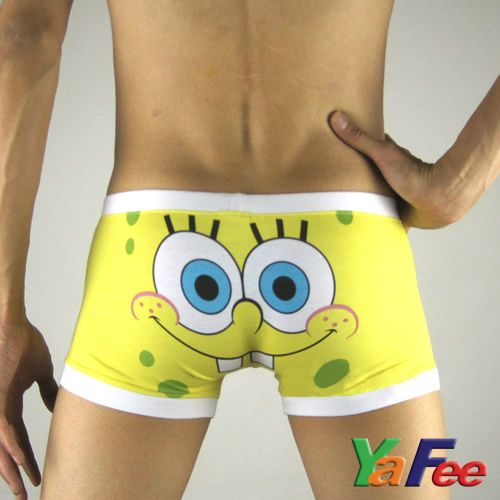 Cute Cartoon SpongeBob Men Underwear boxer brief shorts  