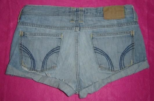 HOLLISTER Cali VTG Jeans CUT OFF Retro Lowrise Vtg Wash DENIM SHORTS M 