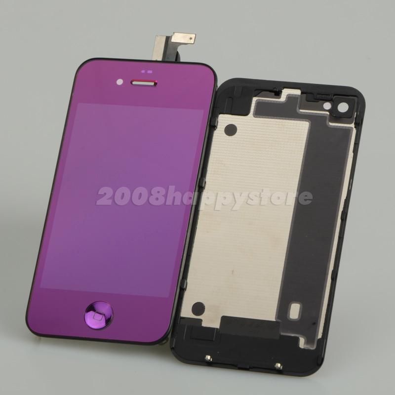 Purple Full Screen Assembly+Housing+Button Iphone 4G  