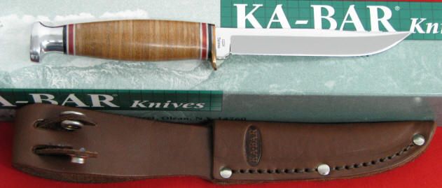 KA BAR Knife Little Finn Leather Handle Hunter 1226 NEW  