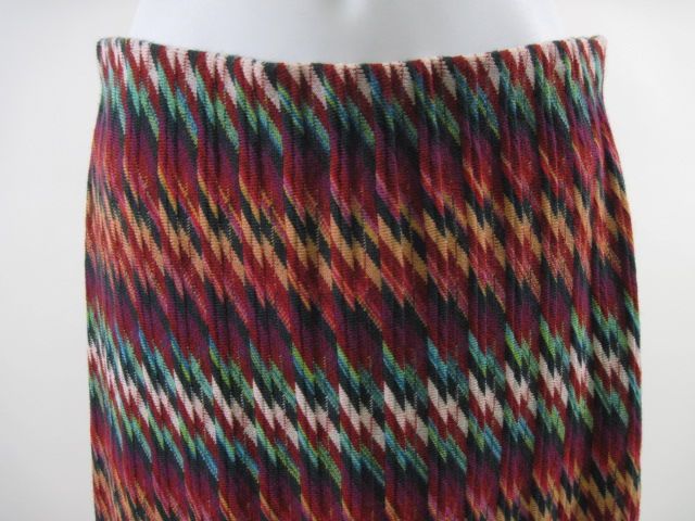 MISSONI Orange Label Multicolor Knit Skirt 40  