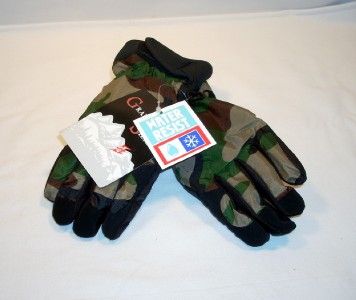 Grand Sierra Camo Boys Hunting Ski Gloves Camouflage  