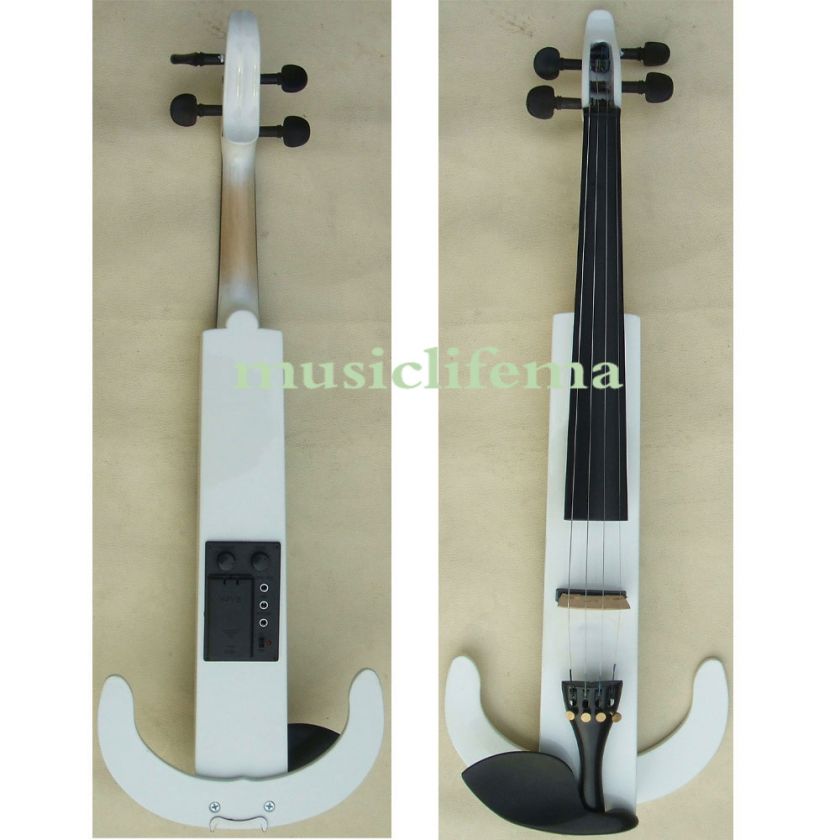 4electric white walnut violin perfect tone shape  