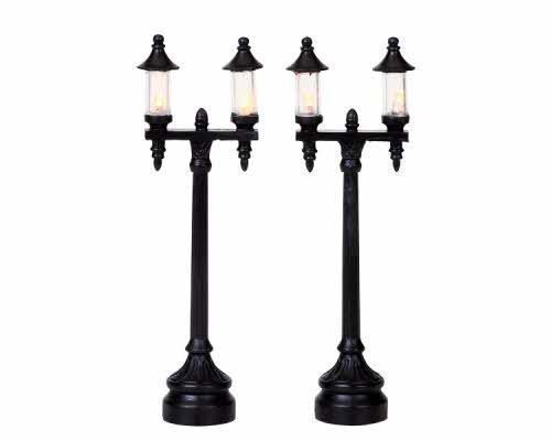 Lemax Village Collection Olde Town Street Lamp Set of 2 # 94992  