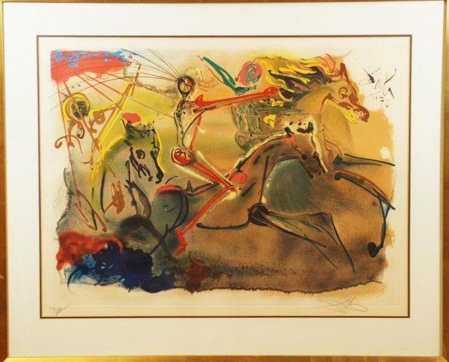 DALI LITHOGRAPH ETCHING LES CAVALIERS DE LAPOCALYPSE  