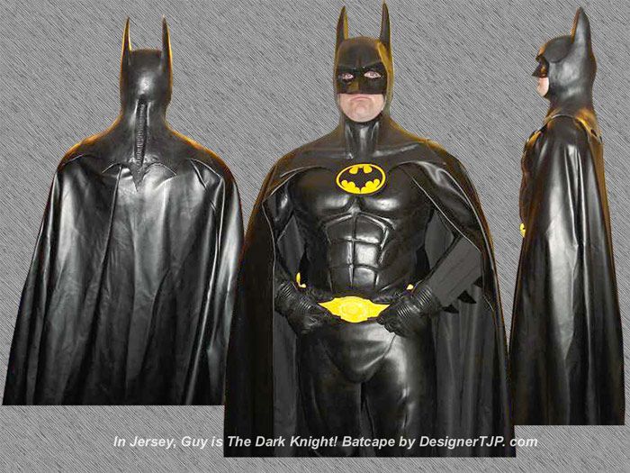 Keaton Ready Adult Male Large 4 Panel Dark Batman Style Cape  