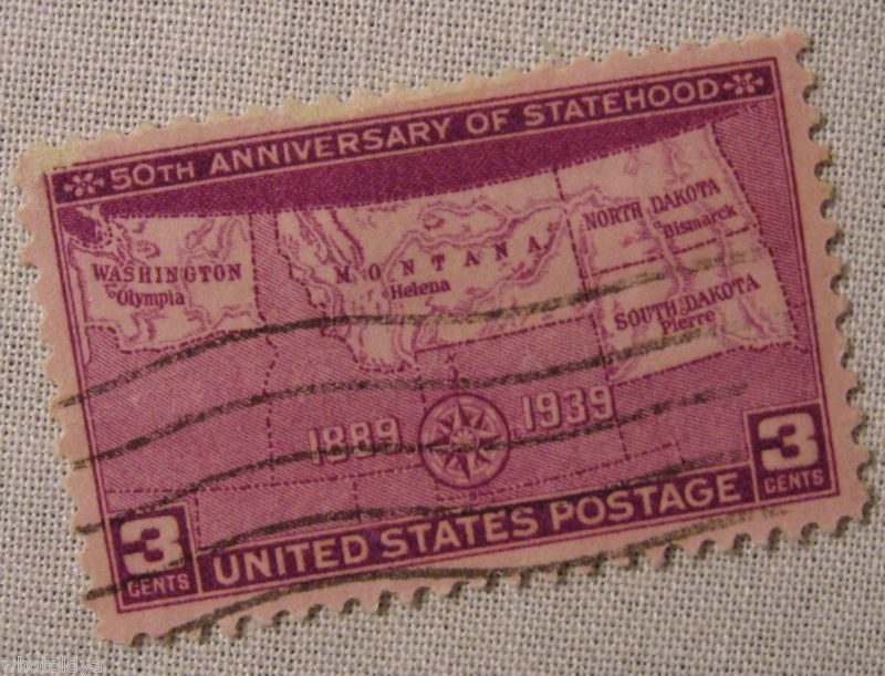 1939 COMMEMORATIVE FOUR STATES 3 CENT STAMP US 858  