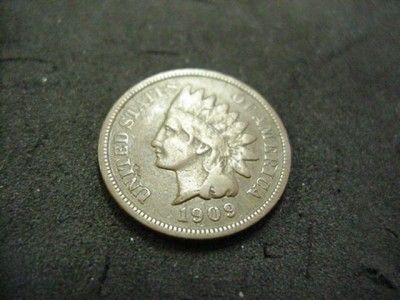 1909 S INDIAN HEAD CENT PENNY KEY DATE FINE F *DIRT CHEAP*  