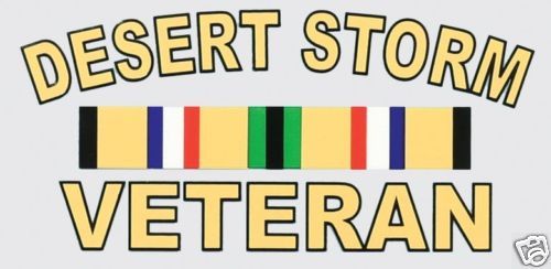 DESERT STORM VETERAN WAR RIBBON STICKER WINDOW DECAL  