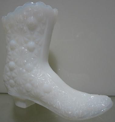 1970‘s~Degenhart~Boot~Milk Glass  