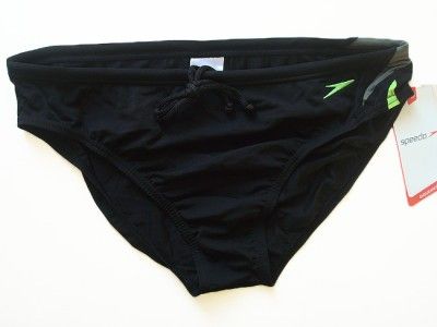 Speedo EvenPace Splice 6.5cm Brief Swimsuit Black Mens Size 32 42 