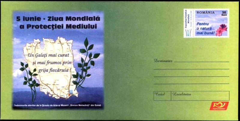 PROTECTION ENVIRONMENT; FIX STAMP on COVER 2007,ROMANIA  