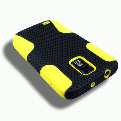 Case for Samsung Galaxy S II 2 T Mobile Black Yellow Pouch Snap On SGH 